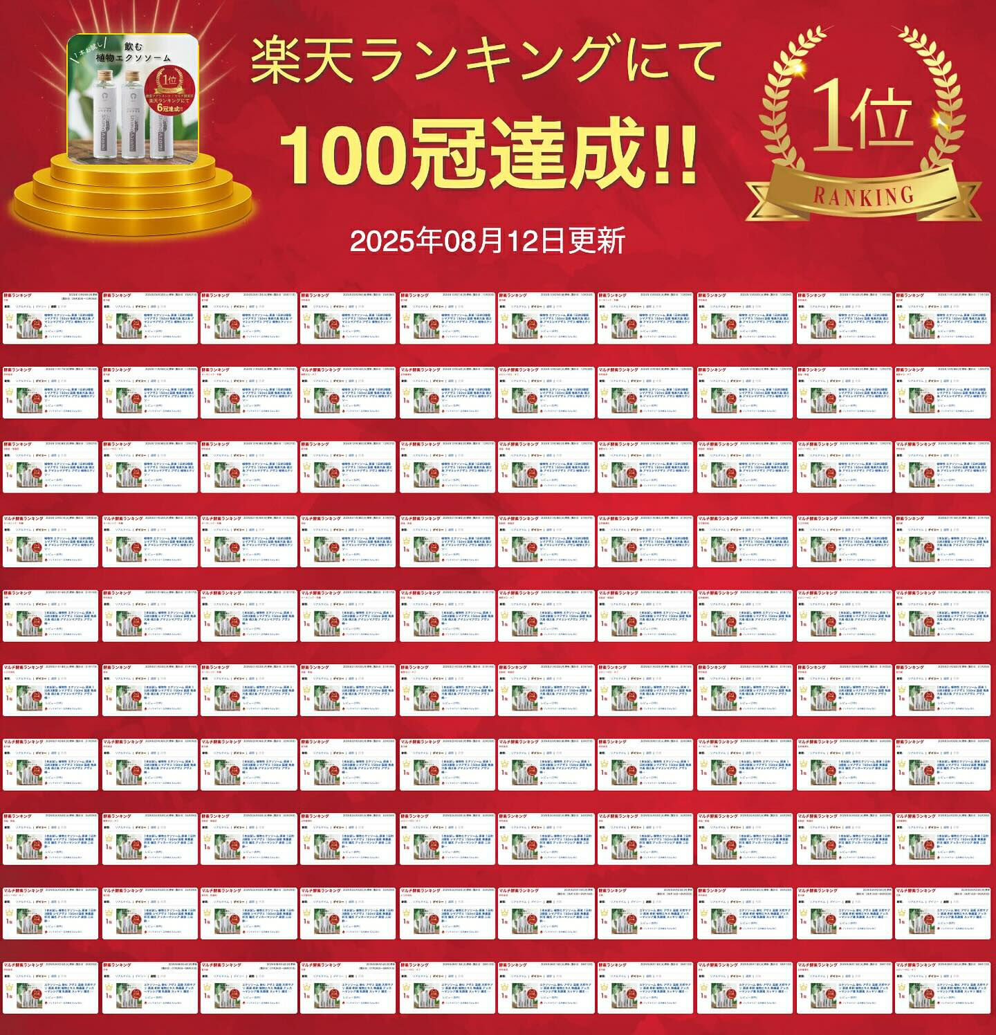 楽天ランキングにて、おかげさまでEvha BIOの10商品が