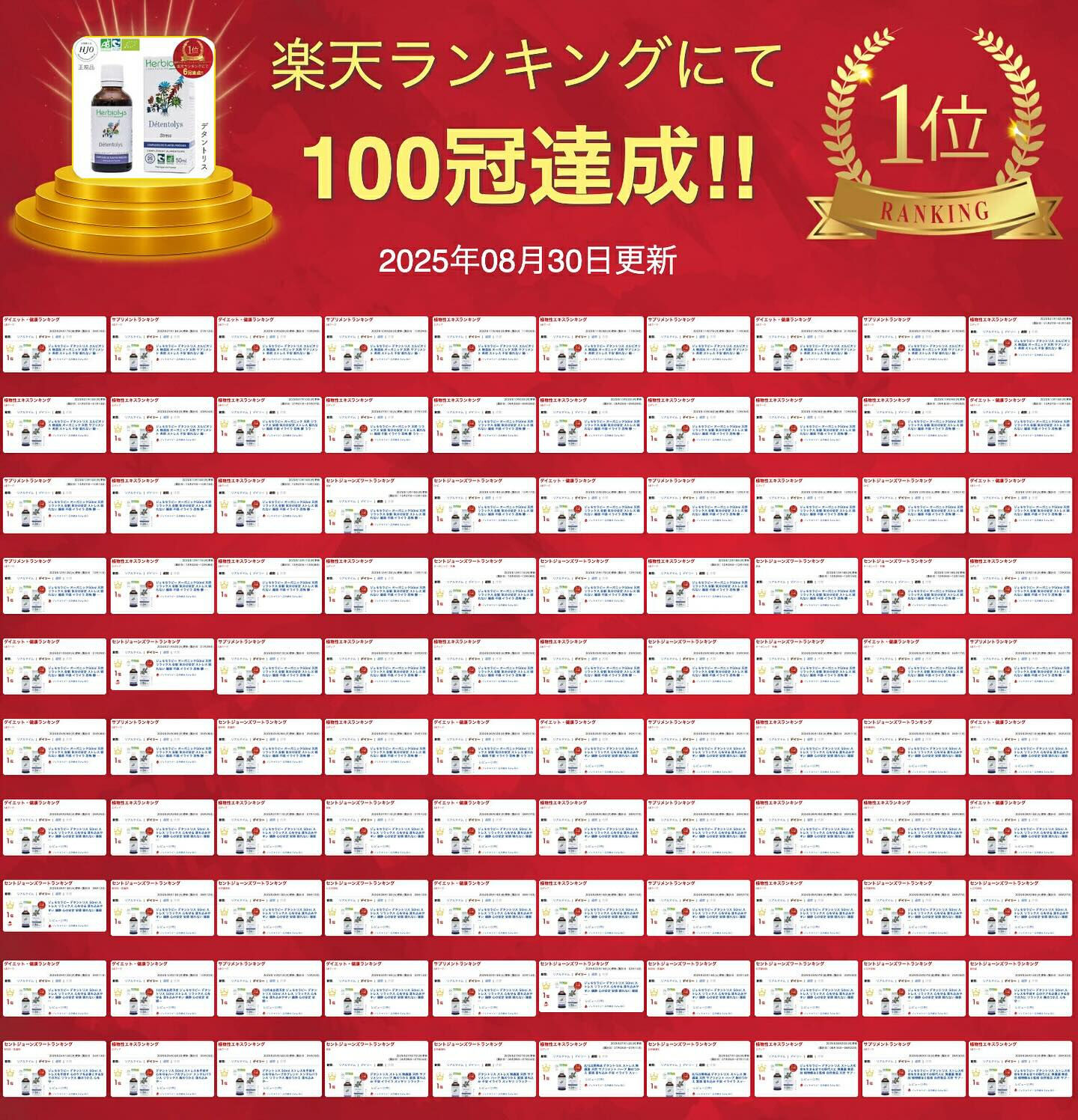 楽天ランキングにて、おかげさまでEvha BIOの10商品が